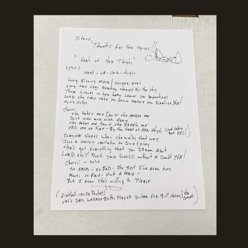 handwritten lyrics